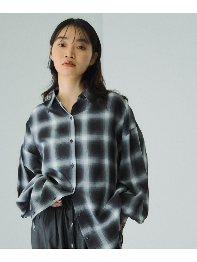 Rakuten - 【SALE／30%OFF】オンブレーチェックオーバーサイズシャツ≪手洗い可能≫ VICKY ビッキー トップス シャツ・ブラウス オレンジ レッド ブラック【RBA_E】【送料無料】[Rakuten Fashion]