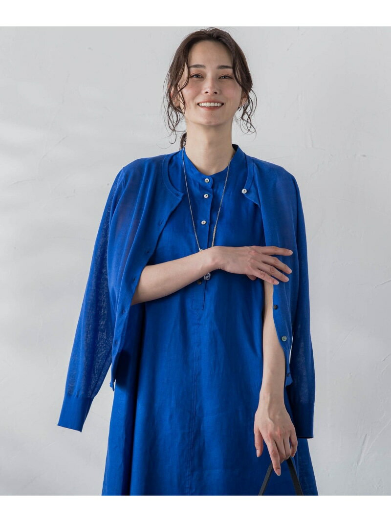 【SALE／50%OFF】【カタログ掲載】シアークルーネックカーディガン≪洗える≫ LAUTREAMONT ロートレアモン トップス カーディガン ホワイト ブルー ブラウン【RBA_E】【送料無料】[Rakuten Fashion]