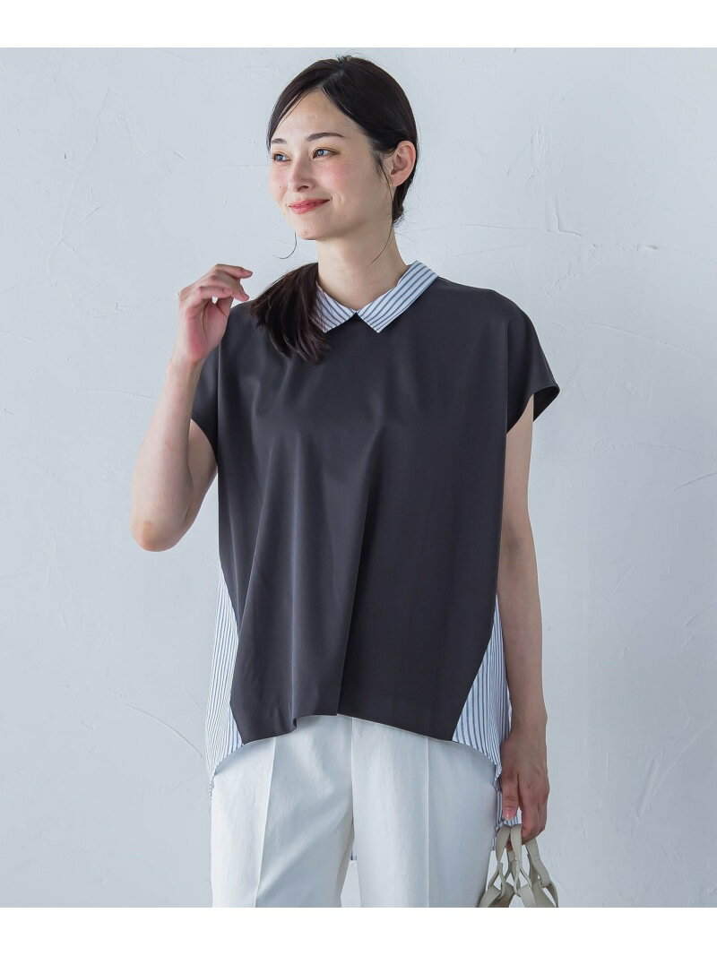 Rakuten - 【SALE／30%OFF】Hari-Puruジャージ2WAYカットソー≪洗濯機で洗える≫ LAUTREAMONT ロートレアモン トップス カットソー・Tシャツ ブラック【RBA_E】【送料無料】[Rakuten Fashion]