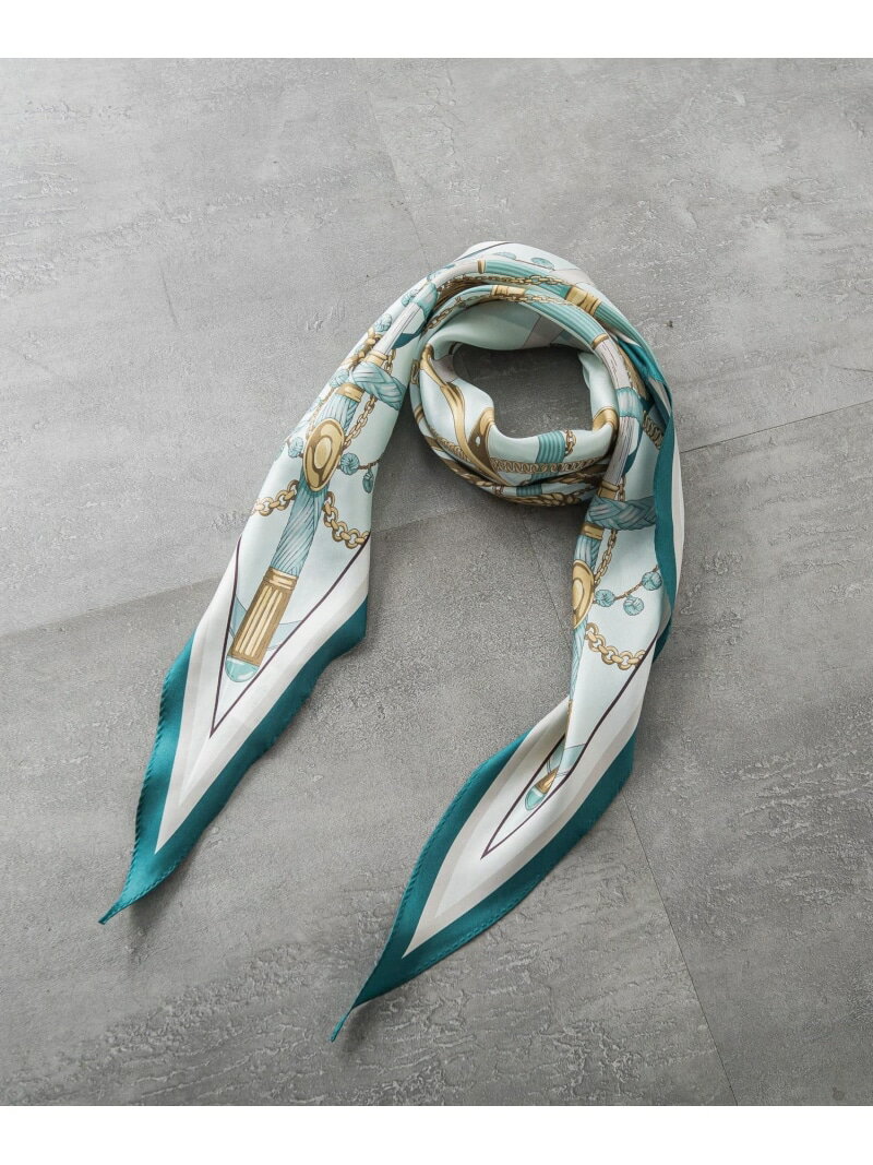 ダイヤ馬具柄スカーフ LAUTREAMONT ロートレアモン ファッション雑貨 マフラー・ストール・ネックウォーマー ブラック グリーン【送料無料】[Rakuten Fashion]