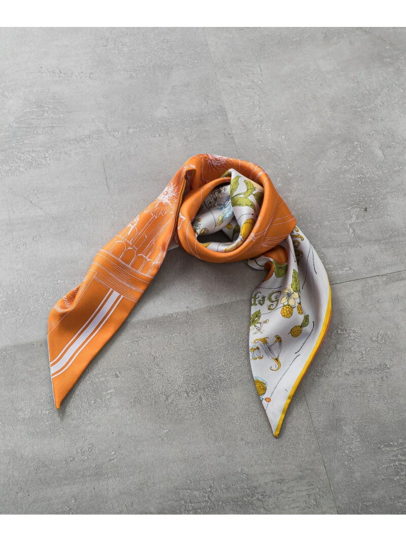 【manipuri】＜三角スカーフミニ＞ガラスドームフラワー[0161336004] LAUTREAMONT ロートレアモン ファッション雑貨 マフラー・ストール・ネックウォーマー オレンジ【送料無料】[Rakuten Fashion]