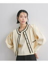 【SALE/30%OFF】バイカラーニットジャケットアンサンブル≪手洗い可能≫ ketty ケティ ジャケット・アウター テーラードジャケット・ブレザー ブルー...