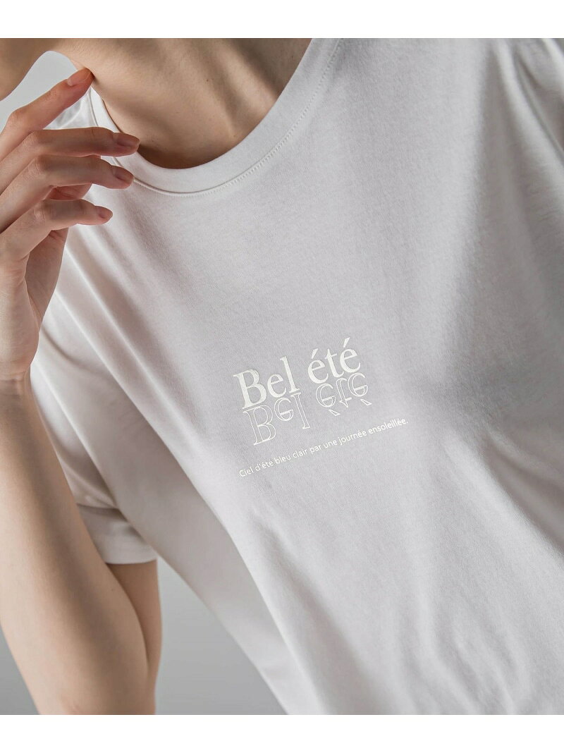 【SALE／50%OFF】箔プリントロゴTシャツ≪手洗い可能/吸水速乾/接触冷感≫ la.f... ラ・エフ トップス カットソー・Tシャツ ブラック ホワイト【RBA_E】【送料無料】[Rakuten Fashion] javaonline-10010453 JAVA ONLINE サンプル画像3