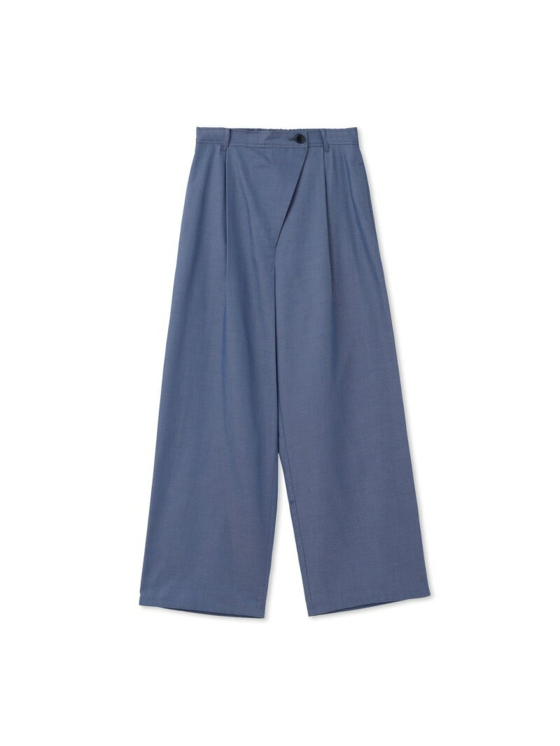 先染めデニムカバーワイドパンツ≪洗濯機で洗える≫ la.f... ラ・エフ パンツ その他のパンツ ブルー ネイビー