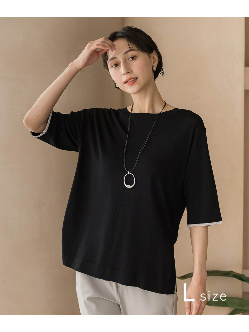 Rakuten - 【SALE／10%OFF】【大きいサイズ/新色追加】Tシャツニット la.f... ラ・エフ トップス ニット レッド ブラック グリーン イエロー ブラウン ブルー【RBA_E】【送料無料】[Rakuten Fashion]