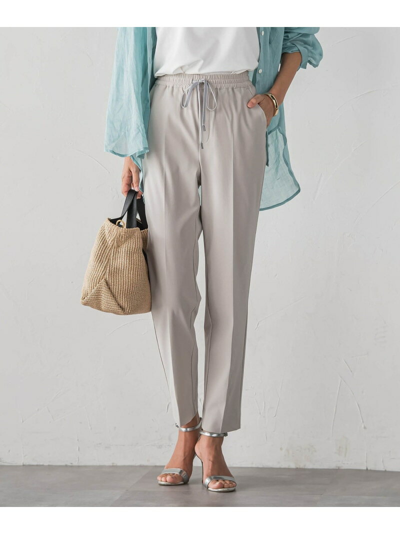 【大きいサイズ】撥水トリコットパンツ la.f... ラ・エフ パンツ その他のパンツ ベージュ ネイビー【送料無料】[Rakuten Fashion]