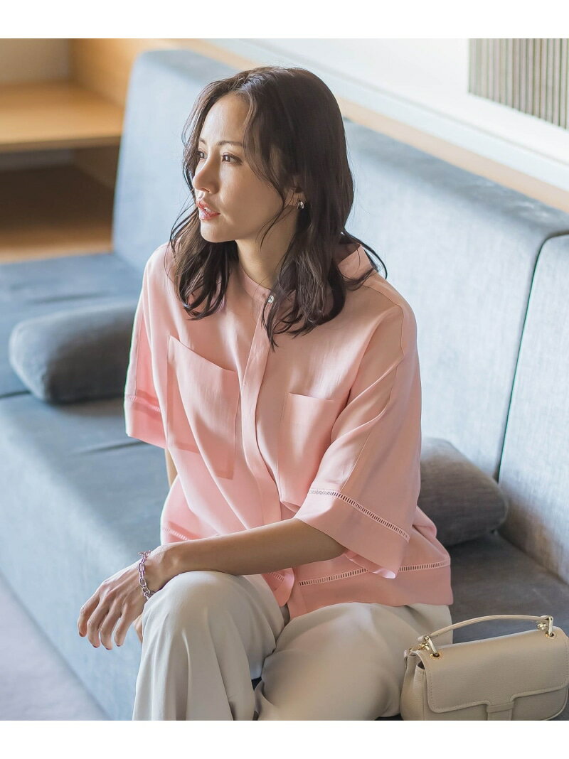 ハシゴレースシアーブロードブラウス LAUTREAMONT ロートレアモン トップス シャツ・ブラウス ブラウン レッド ホワイト ピンク ブラック ブルー イエロー【送料無料】[Rakuten Fashion]
