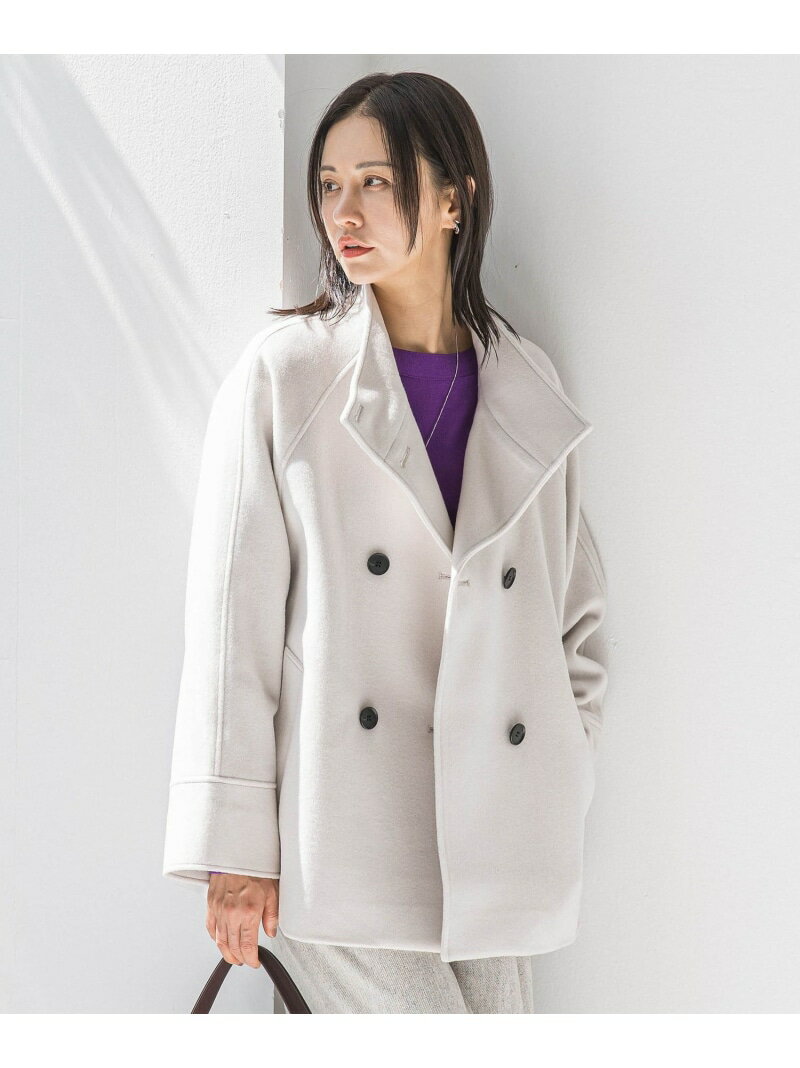 プレミアムウールカシミヤショートコート LAUTREAMONT ロートレアモン ジャケット・アウター その他のジャケット・アウター ブラック ベージュ ブラウン【送料無料】[Rakuten Fashion]