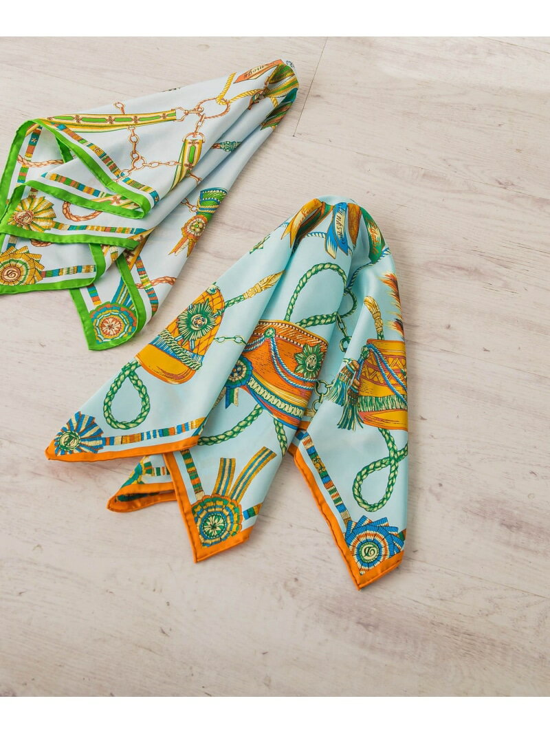 【SALE／60%OFF】manipuriケピスカーフ Viaggio Blu ビアッジョブルー ファッション雑貨 マフラー・ストール・ネックウォーマー オレンジ グリーン【RBA_E】【送料無料】[Rakuten Fashion]