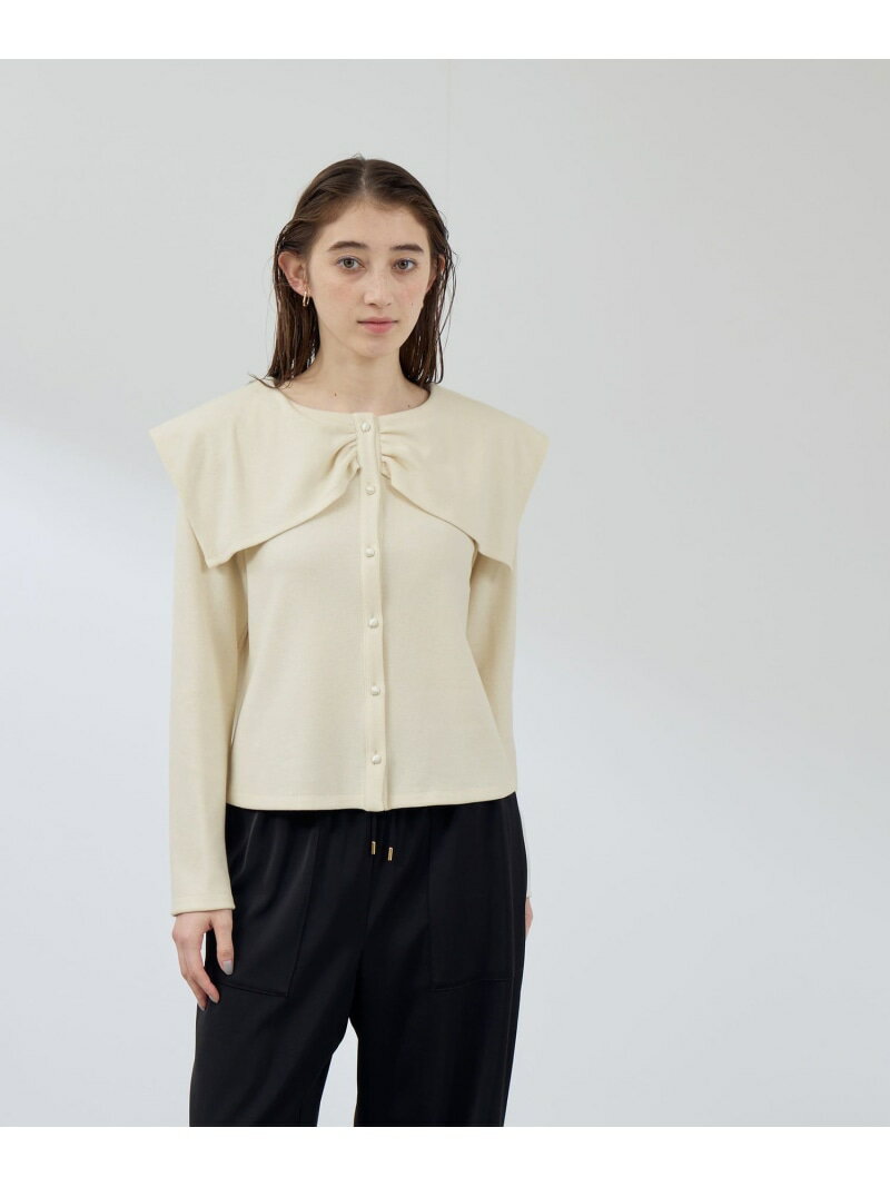 【SALE／10%OFF】Wフェイス天竺ビッグカラートップス≪手洗い可能≫ QUEENS COURT クイーンズコート トップス カットソー・Tシャツ ホワイト【RBA_E】【送料無料】[Rakuten Fashion]