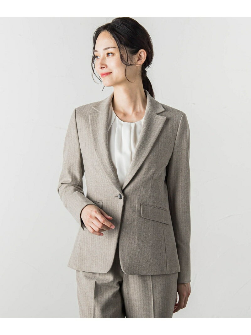 【SALE／50%OFF】両面起毛ヘリンボンジャケット LAUTREAMONT ロートレアモン ジャケット・アウター テーラードジャケット・ブレザー グレー ベージュ【RBA_E】【送料無料】[Rakuten Fashion]