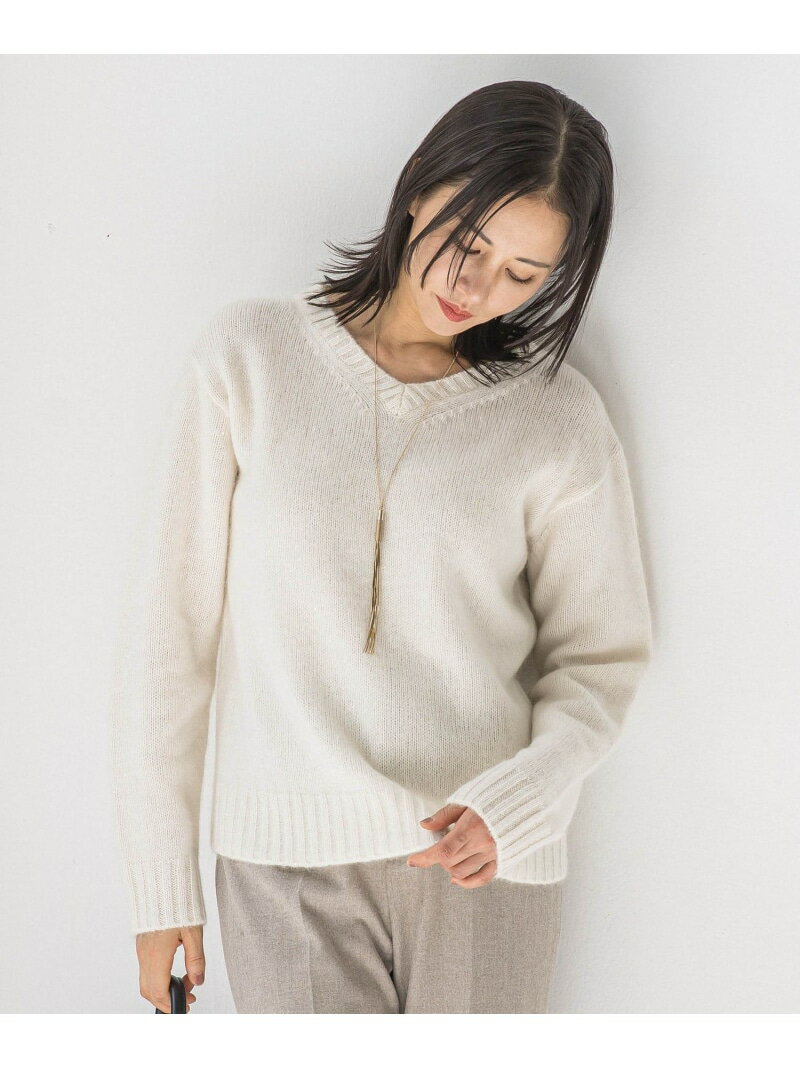 【SALE／20%OFF】スパンコールラメVネックニット≪洗える≫ LAUTREAMONT ロートレアモン トップス ニット グリーン ホワイト パープル ベージュ【RBA_E】【送料無料】[Rakuten Fashion]