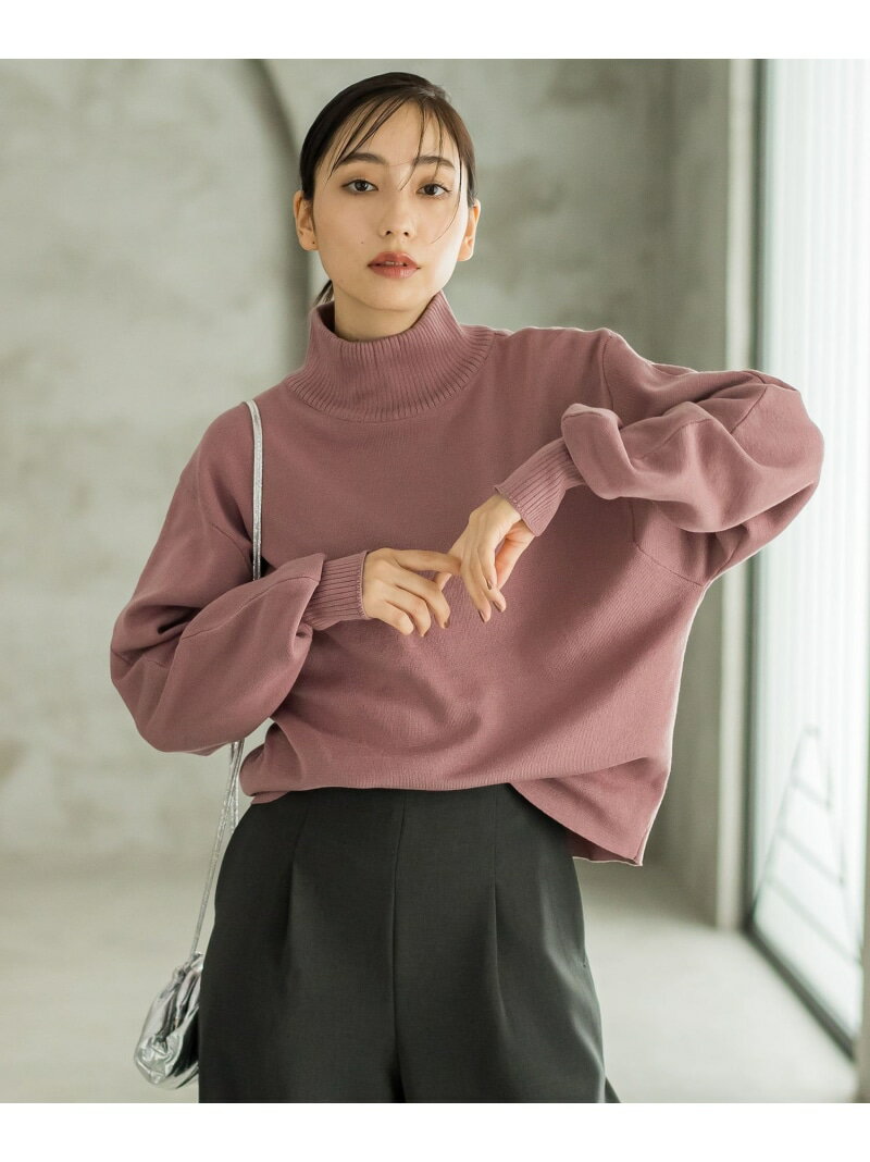 【SALE／10%OFF】【WEB限定】ハーフミラノバナナスリーブニット≪手洗い可能≫ Droite lautreamont ドロワット・ロートレアモン トップス ニット グレー ブラック ホワイト ピンク【RBA_E】【送料無料】[Rakuten Fashion]