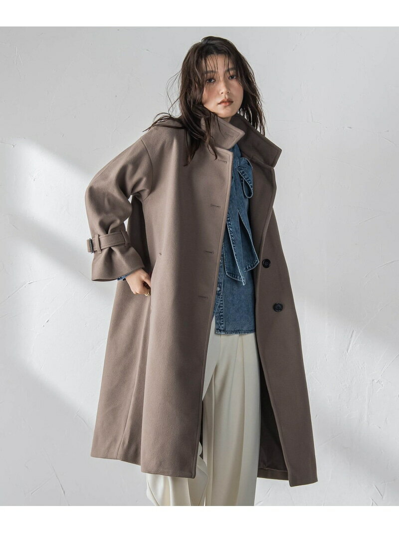 フェイクウールスタンドカラーコート MAYSON GREY メイソングレイ ジャケット・アウター その他のジャケット・アウター ブラウン グレー【送料無料】[Rakuten Fashion]