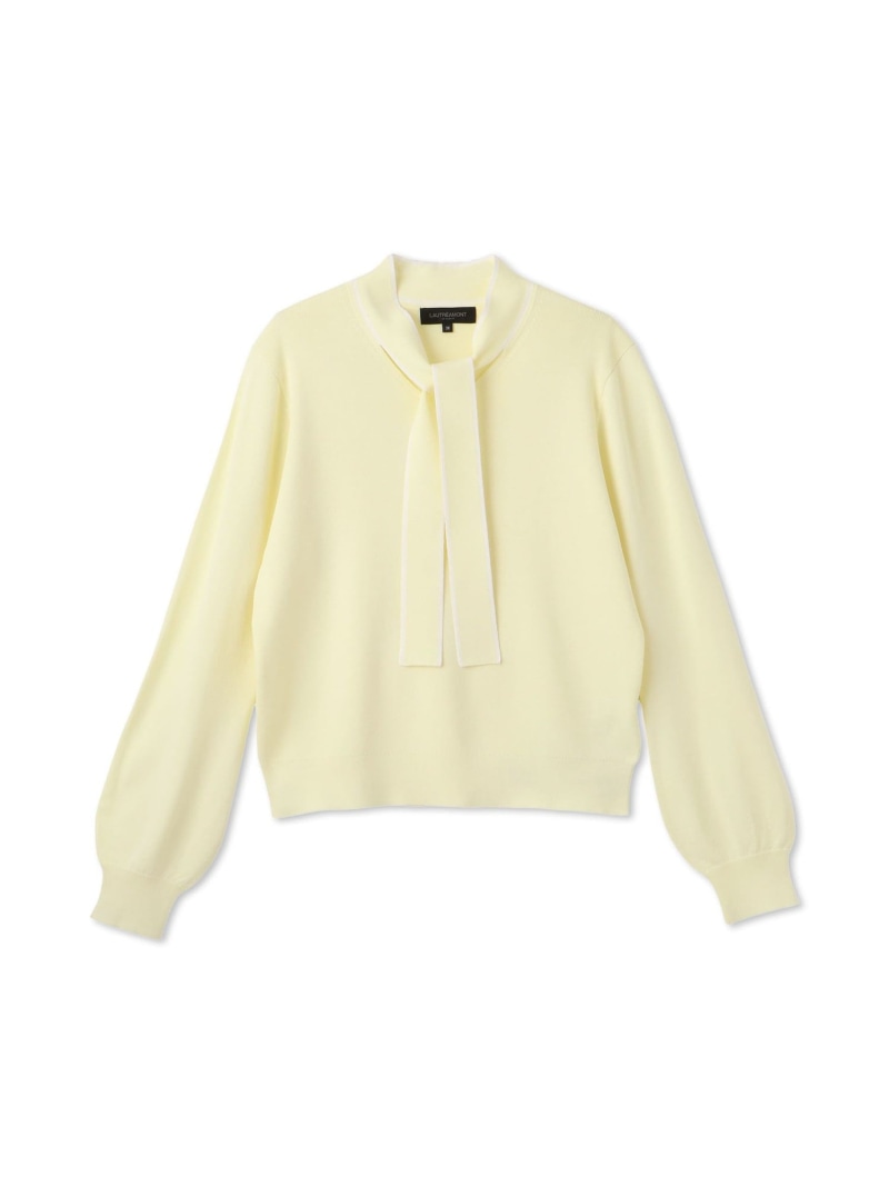 【SALE／30%OFF】配色ボウタイニット LAUTREAMONT DE CLASSE ロートレアモン トップス ニット イエロー ホワイト ネイビー【RBA_E】【送料無料】[Rakuten Fashion]