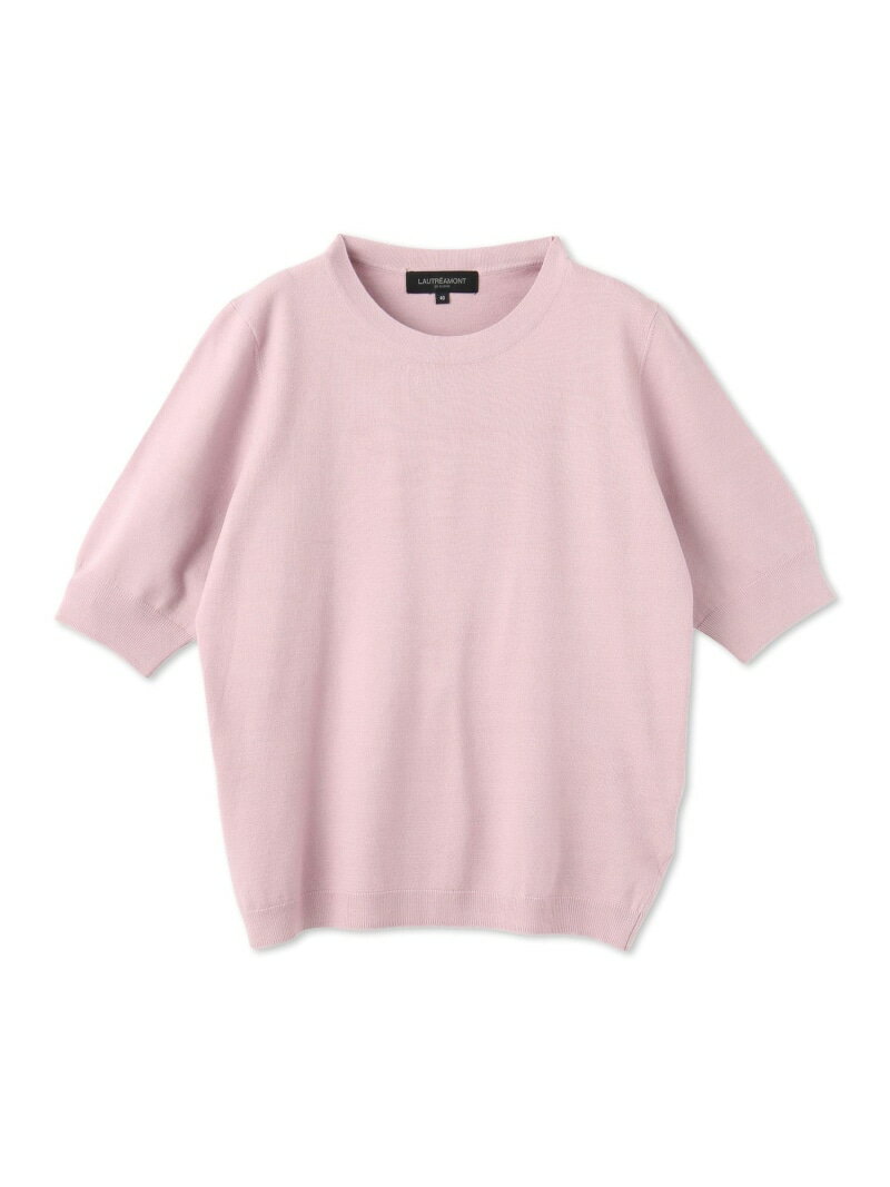 Rakuten - 【SALE／50%OFF】5分袖ニットプルオーバー≪手洗い可能≫ LAUTREAMONT DE CLASSE ロートレアモン トップス ニット ピンク ブラック【RBA_E】【送料無料】[Rakuten Fashion]