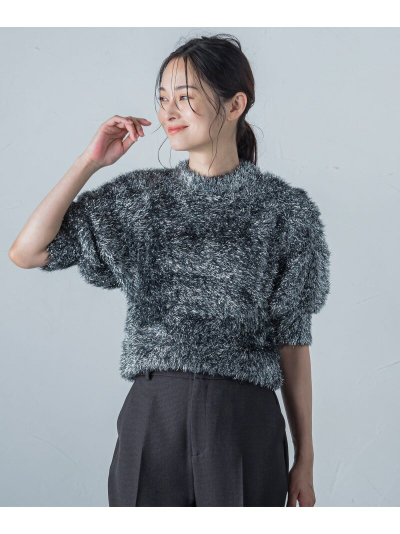 Rakuten - 【SALE／50%OFF】【WEB&一部店舗限定】メタリックフェザーニットプルオーバー LAUTREAMONT ロートレアモン トップス ニット ブラック グレー【RBA_E】【送料無料】[Rakuten Fashion]