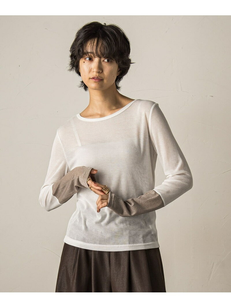 T-Shirts - 【SALE／10%OFF】ラメカフスインナー≪洗濯機で洗える≫ MAYSON GREY メイソングレイ トップス カットソー・Tシャツ ブラック ホワイト【RBA_E】【送料無料】[Rakuten Fashion]