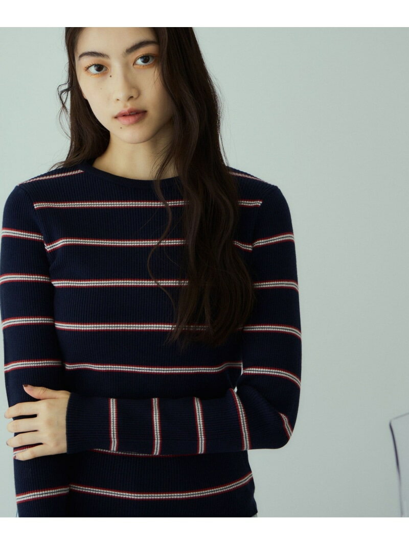 Rakuten - 【SALE／40%OFF】MIXカラーボーダーニットプルオーバー VICKY ビッキー トップス ニット グレー ブラウン ネイビー【RBA_E】[Rakuten Fashion]