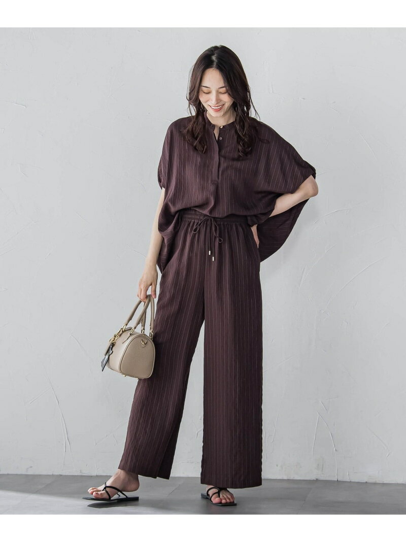 Rakuten - 【SALE／30%OFF】【WEB限定】キュプラTRストライプパンツ LAUTREAMONT ロートレアモン パンツ その他のパンツ ホワイト ブラウン ネイビー【RBA_E】【送料無料】[Rakuten Fashion]