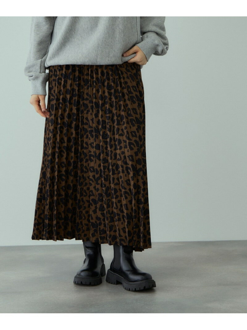 アニマルプリントプリーツスカートV...