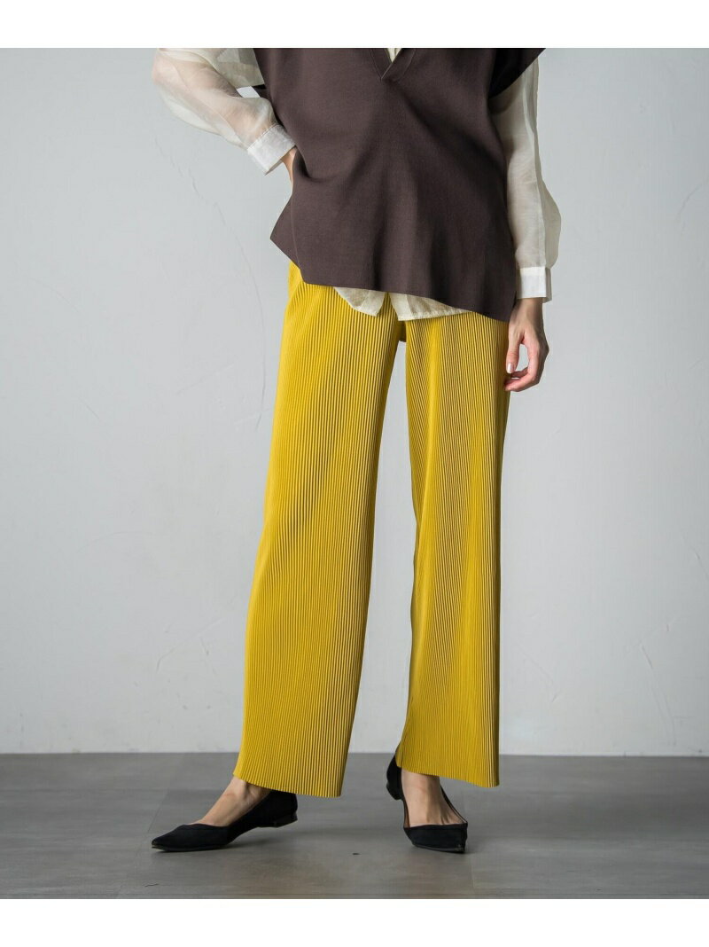 【SALE／30%OFF】【socolla】2022AW 楊柳プリーツストレートパンツ≪手洗い可能≫ MAYSON GREY メイソングレイ パンツ その他のパンツ イエロー ブラック ネイビー ブラウン【RBA_E】【送料無料】[Rakuten Fashion]のサムネイル