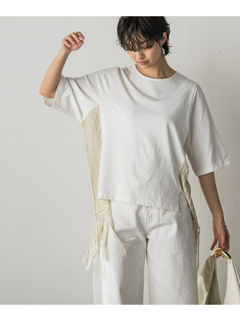 【SALE／60%OFF】サイドニットドッキングTシャツ≪手洗い可能≫ MAYSON GREY メイソングレイ トップス カットソー・Tシャツ ブラック ホワイト【RBA_E】【送料無料】[Rakuten Fashion] javaonline-10010253 JAVA ONLINE パッケージ画像