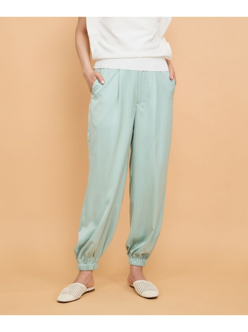 Rakuten - 【SALE／50%OFF】サテンイージージョガーパンツ≪洗濯機で洗える≫ QUEENS COURT クイーンズコート パンツ その他のパンツ ネイビー グリーン ピンク【RBA_E】【送料無料】[Rakuten Fashion]