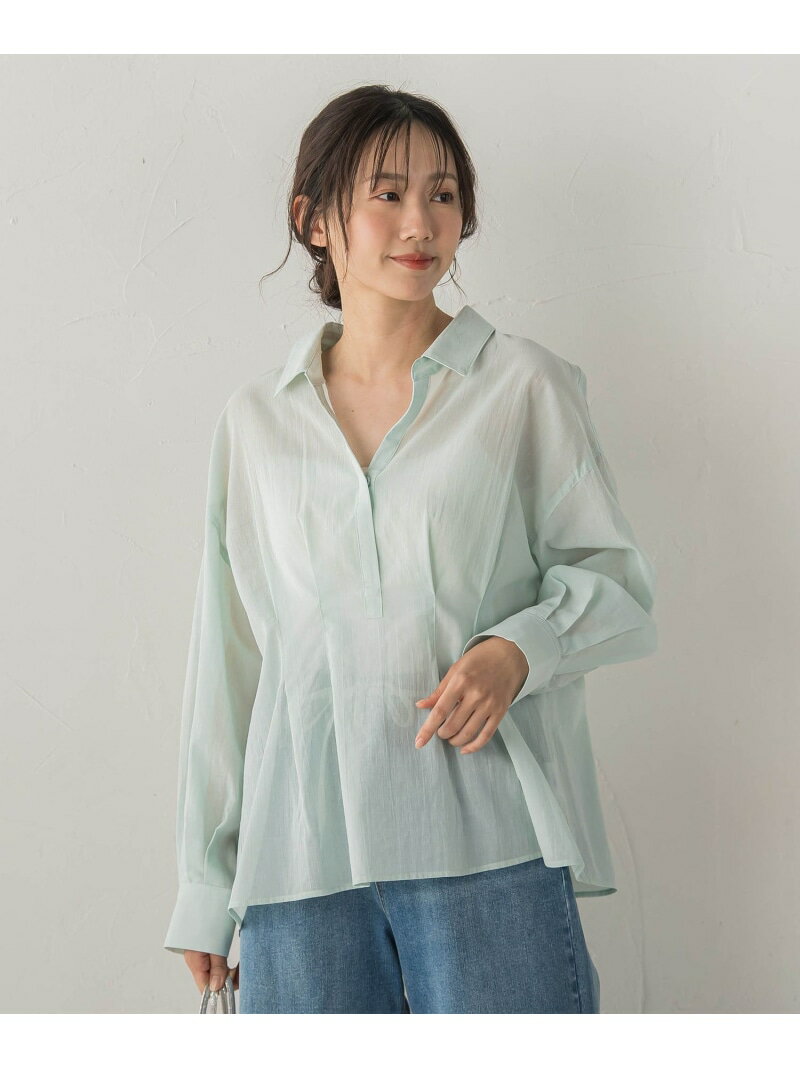 Rakuten - 【SALE／10%OFF】ウエストシェイプブラウス Droite lautreamont ドロワット・ロートレアモン トップス シャツ・ブラウス ピンク ホワイト グリーン【RBA_E】【送料無料】[Rakuten Fashion]