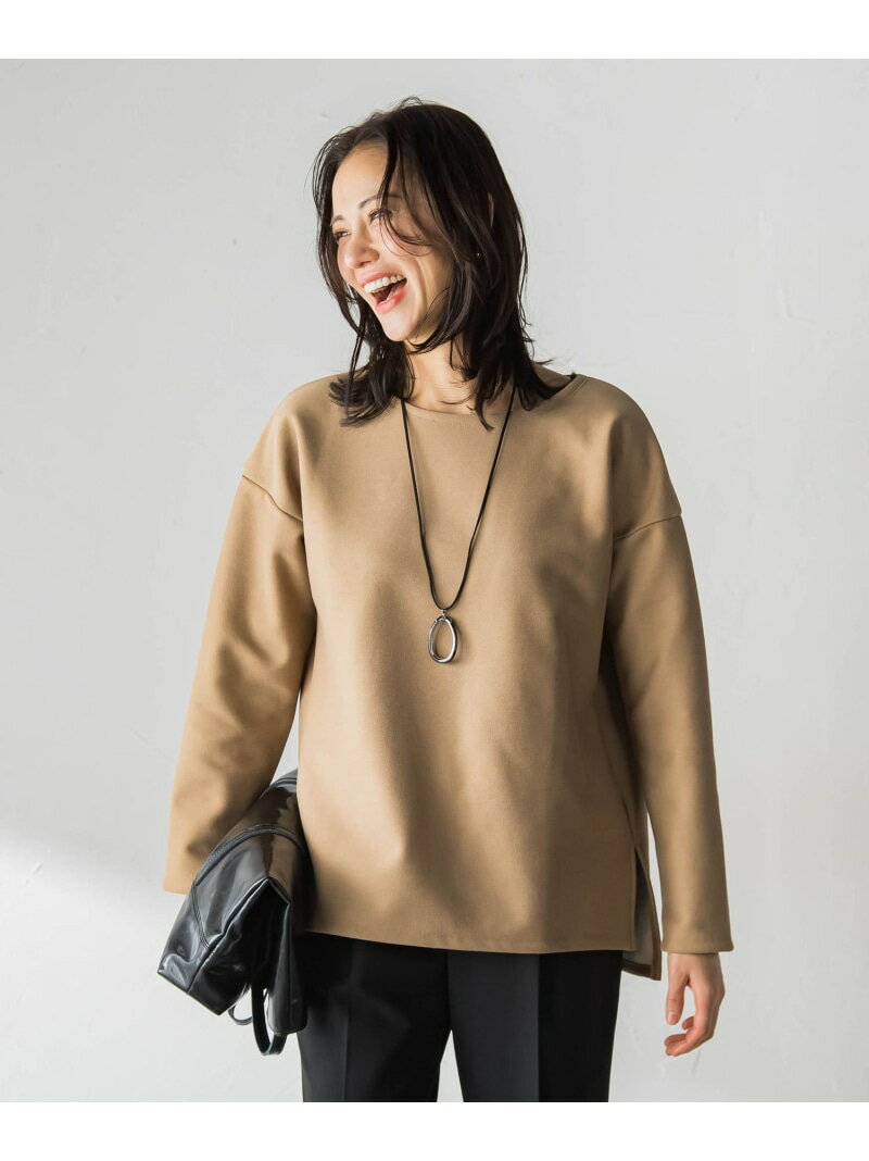 【WEB限定】裏毛布クルーネックプルオーバー≪毛玉防止・ストレッチ≫ LAUTREAMONT ロートレアモン トップス カットソー・Tシャツ ブラウン ブラック ネイビー【送料無料】[Rakuten Fashion]