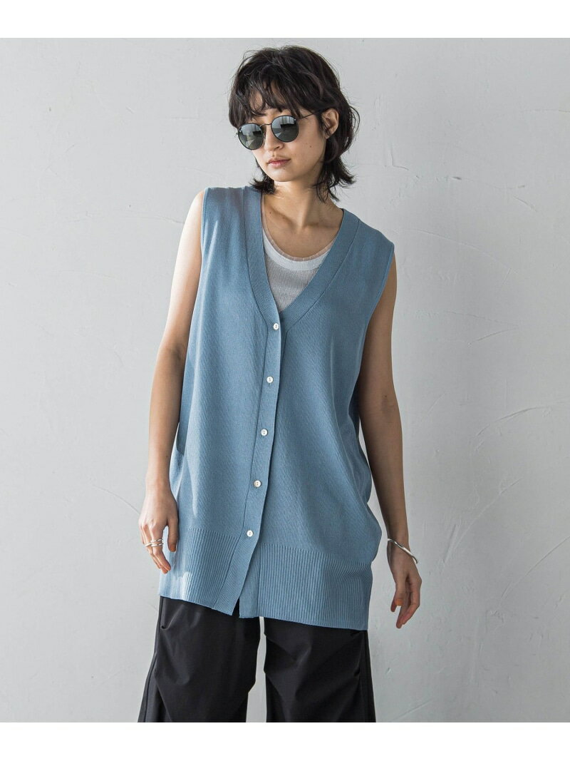 【SALE／50%OFF】ハイゲージニットロングジレ≪手洗い可能≫ MAYSON GREY メイソングレイ ジャケット・アウター ダウンジャケット・ダウンベスト ブラック グレー ブルー【RBA_E】【送料無料】[Rakuten Fashion]