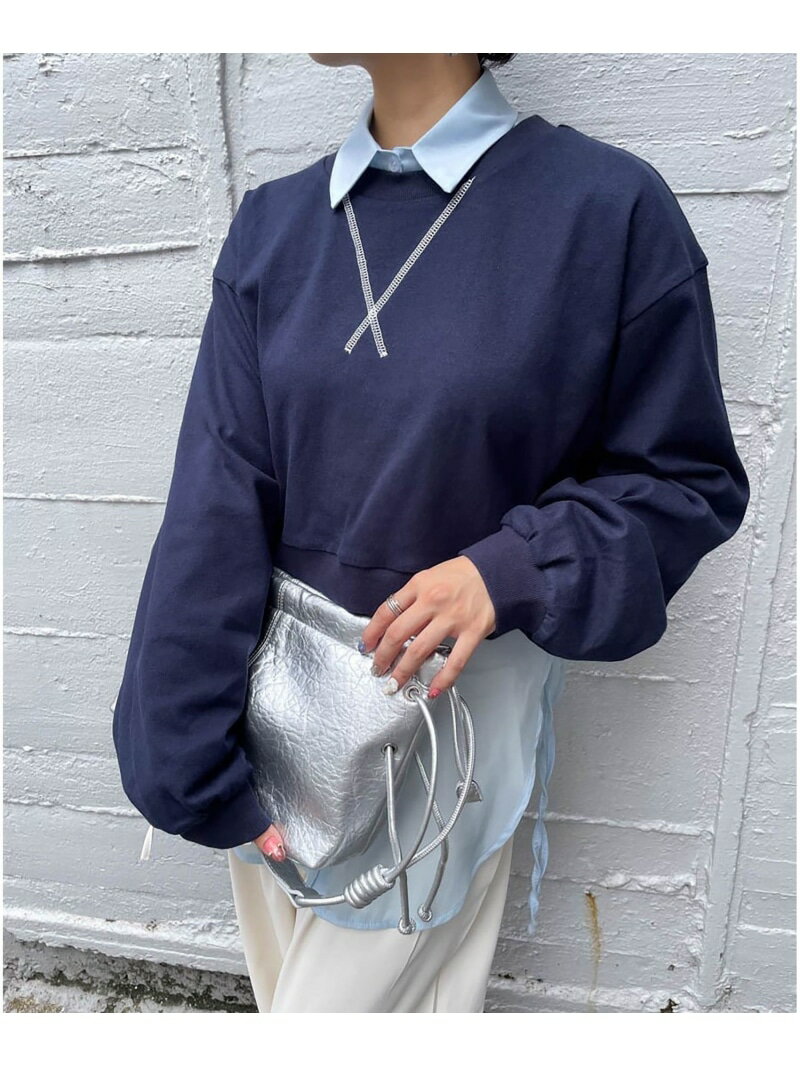 【SALE／70%OFF】【ENIM BY VICKY】ボリュームスリーブショートトップス《手洗い可能》 VICKY ビッキー トップス カットソー・Tシャツ ネイビー レッド ホワイト【RBA_E】[Rakuten Fashion]