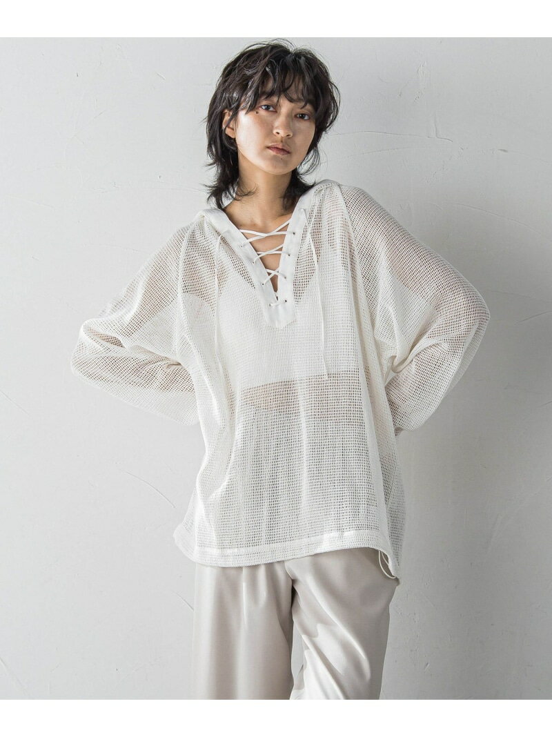 Rakuten - 【SALE／40%OFF】メッシュアノラックパーカー≪手洗い可能≫ MAYSON GREY メイソングレイ トップス シャツ・ブラウス ブラック ホワイト【RBA_E】【送料無料】[Rakuten Fashion]