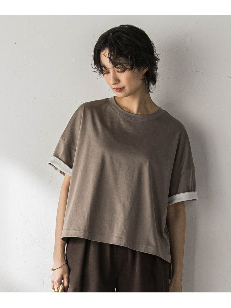 Rakuten - 汗ジミ防止バイカラーTシャツ MAYSON GREY メイソングレイ トップス カットソー・Tシャツ レッド ホワイト ブラウン【送料無料】[Rakuten Fashion]