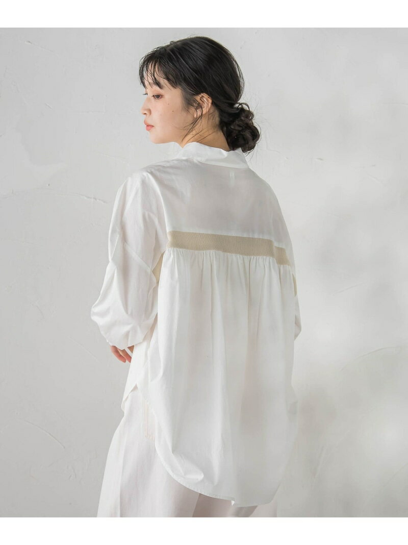 Rakuten - 【SALE／10%OFF】コーマコットンバックテープブラウス Droite lautreamont ドロワット・ロートレアモン トップス シャツ・ブラウス グレー ネイビー ホワイト【RBA_E】【送料無料】[Rakuten Fashion]