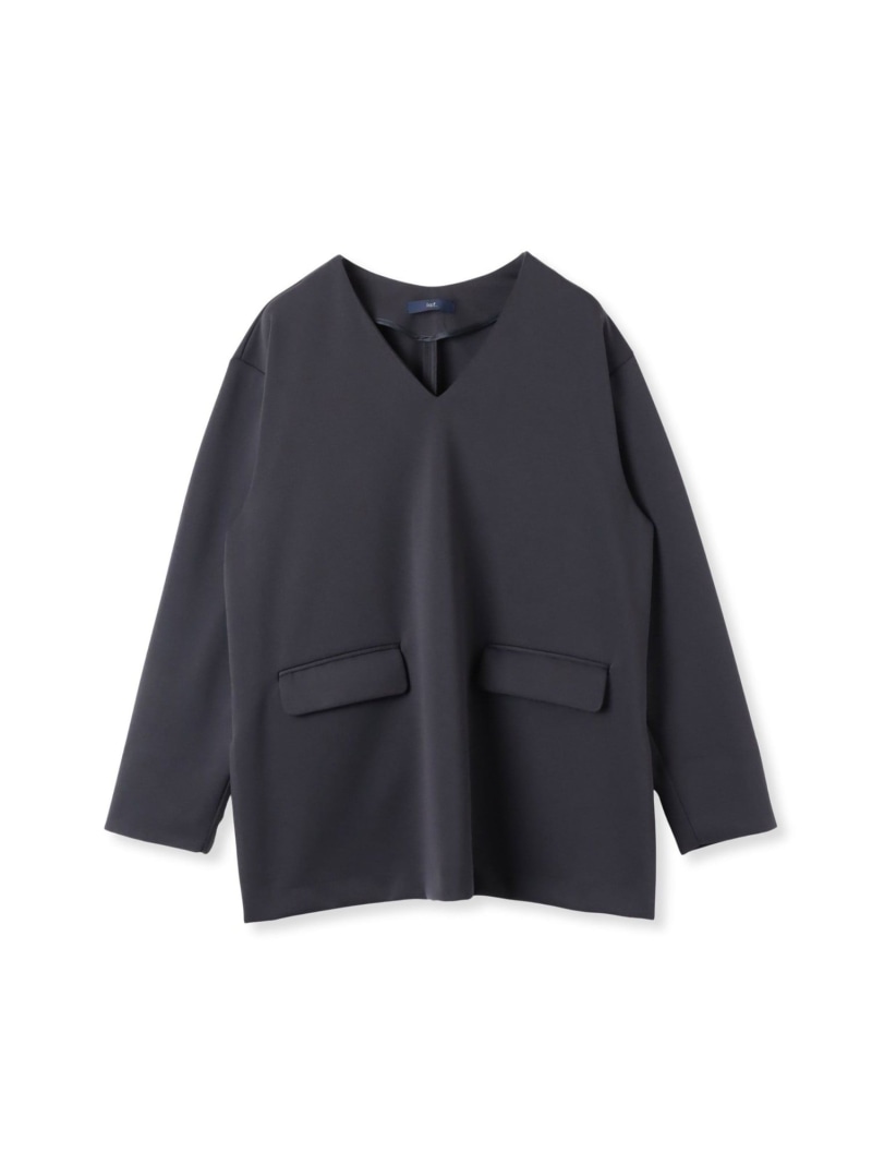 Rakuten - 【SALE／50%OFF】【WEB&一部店舗限定】ジャケットライクプルオーバー≪洗濯機で洗える≫ la.f... ラ・エフ トップス カットソー・Tシャツ グレー レッド ホワイト【RBA_E】【送料無料】[Rakuten Fashion]