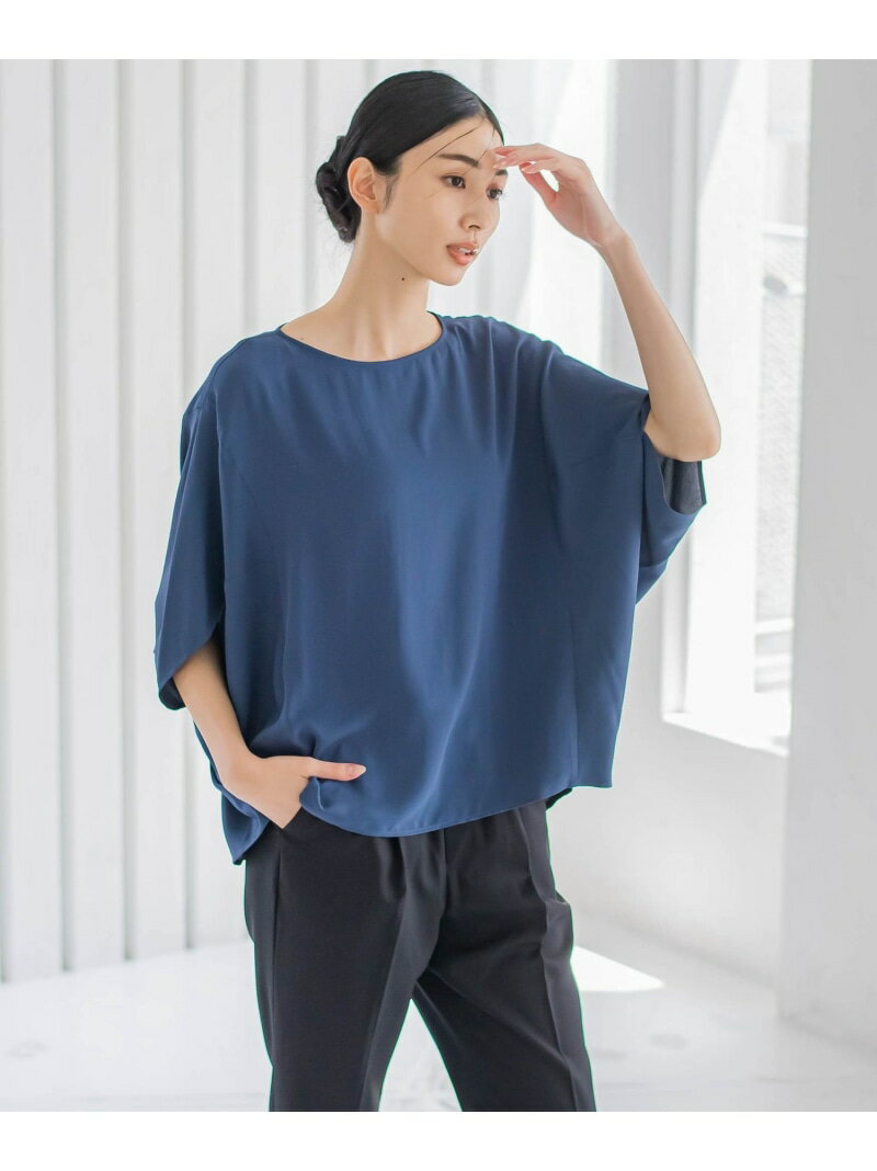 Rakuten - 【SALE／50%OFF】梨地ドルマンブラウス≪洗濯機で洗える≫ la.f... ラ・エフ トップス シャツ・ブラウス ホワイト ブラック ブルー【RBA_E】【送料無料】[Rakuten Fashion]
