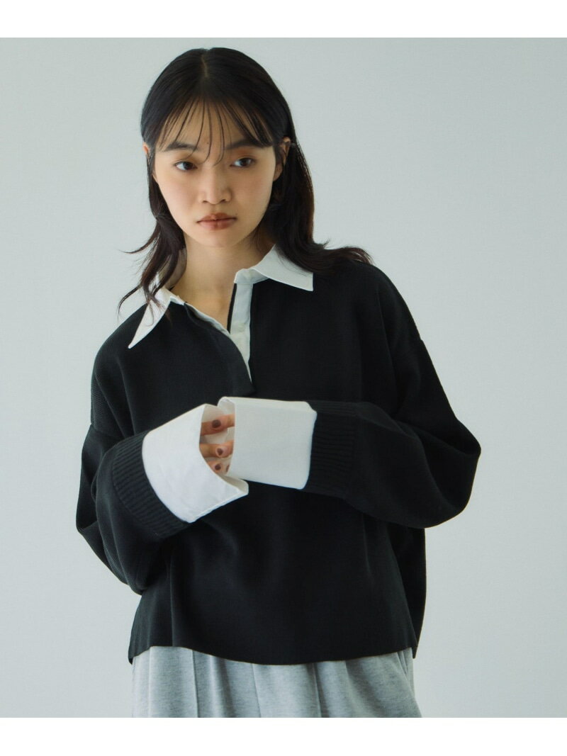 Rakuten - 【SALE／30%OFF】シャツカラーポロニットプルオーバー≪手洗い可能≫ VICKY ビッキー トップス ニット ベージュ ブラック【RBA_E】【送料無料】[Rakuten Fashion]