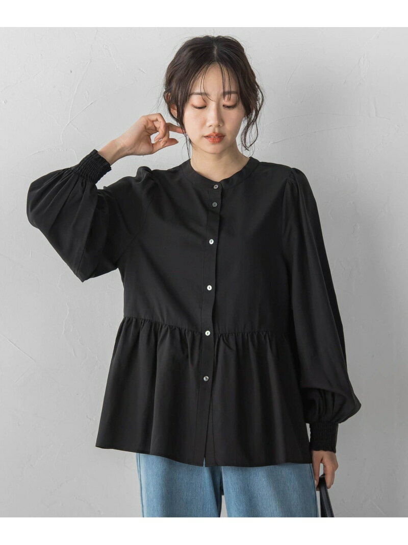 2WAYシアーペプラムシャツ Droite lautreamont ドロワット・ロートレアモン トップス シャツ・ブラウス ホワイト ブラック ブルー【送料無料】[Rakuten Fashion]