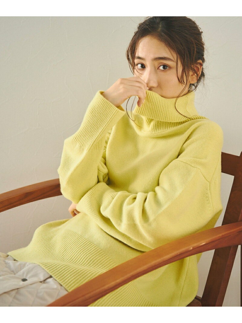 【SALE／50%OFF】ウールタートルネックニットプルオーバー《手洗い可能》 Droite lautreamont ドロワット・ロートレアモン トップス ニット イエロー ホワイト ブルー ベージュ グレー【RBA_E】【送料無料】[Rakuten Fashion]のサムネイル