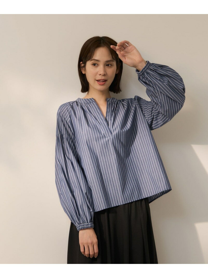 Rakuten - 【SALE／10%OFF】ブロードストライプキーネックブラウス ketty ケティ トップス シャツ・ブラウス ホワイト ブルー【RBA_E】【送料無料】[Rakuten Fashion]