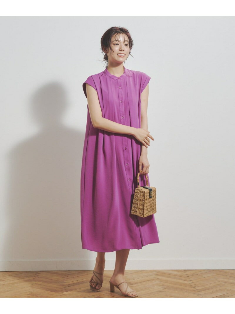 【SALE／60%OFF】【WEB限定】2WAYジョーゼットタックワンピース≪手洗い可能≫ Droite lautreamont ドロワット・ロートレアモン ワンピース・ドレス ワンピース ピンク グリーン グレー【RBA_E】【送料無料】[Rakuten Fashion]