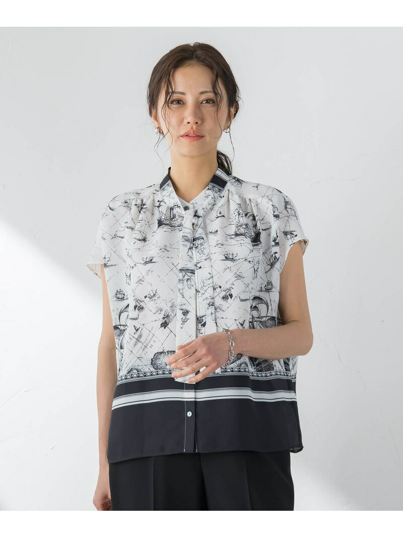Rakuten - スカーフプリントブラウス LAUTREAMONT ロートレアモン トップス シャツ・ブラウス ホワイト【送料無料】[Rakuten Fashion]