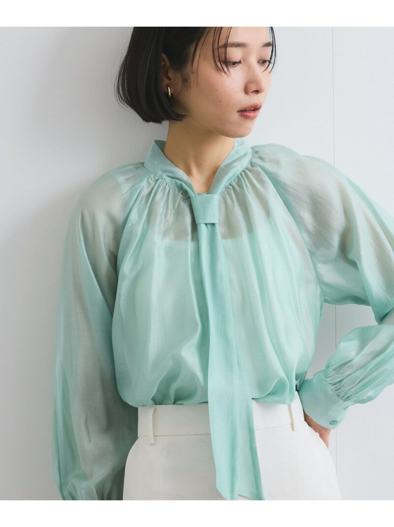 Rakuten - 【SALE／40%OFF】ブライトシアーボウタイブラウス≪手洗い可能≫ ketty ケティ トップス シャツ・ブラウス グリーン イエロー ベージュ【RBA_E】【送料無料】[Rakuten Fashion]