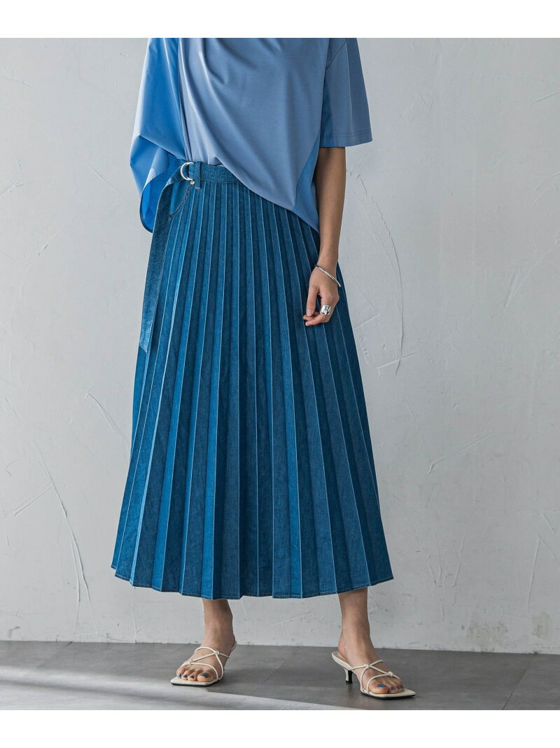 【SALE／40%OFF】デニムMIXライトプリーツスカート MAYSON GREY メイソングレイ スカート その他のスカート ブルー ネイビー【RBA_E】【送料無料】[Rakuten Fashion]