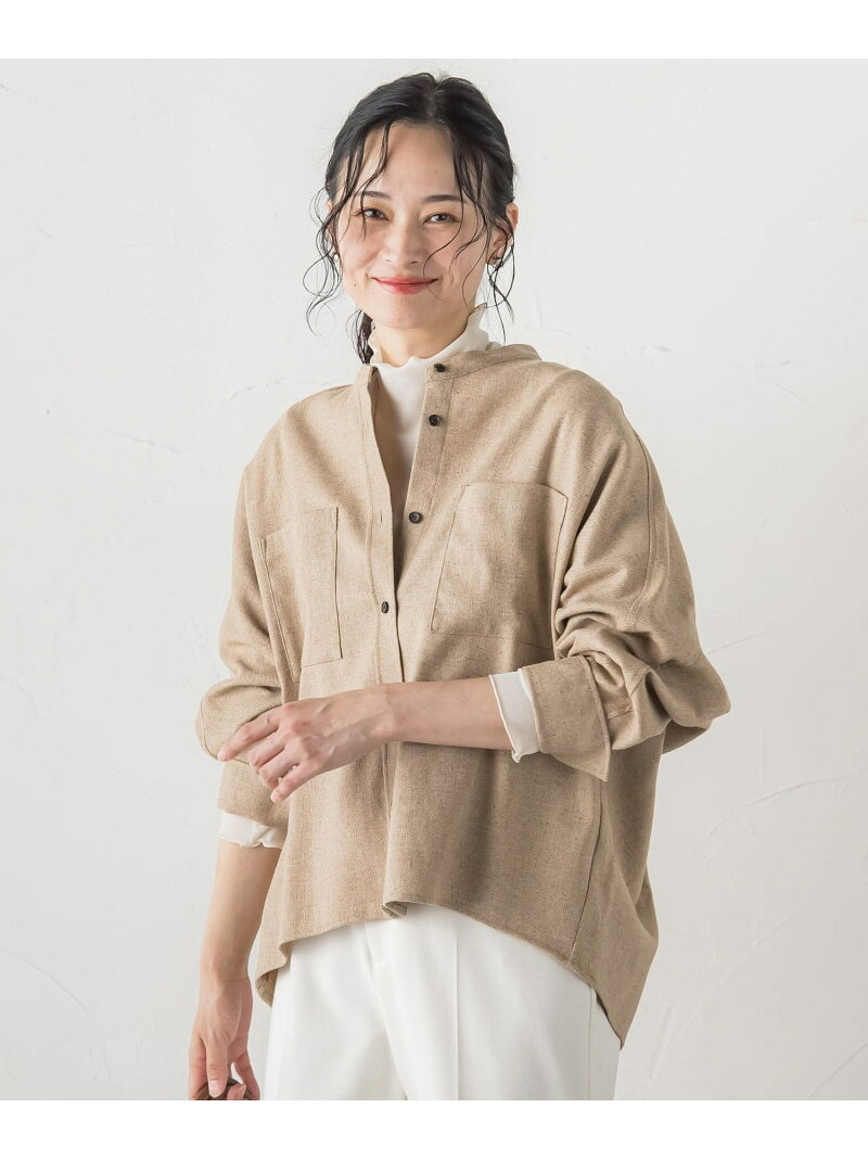シルクネップツイルブラウス LAUTREAMONT ロートレアモン トップス シャツ・ブラウス ベージュ ブラック【送料無料】[Rakuten Fashion]