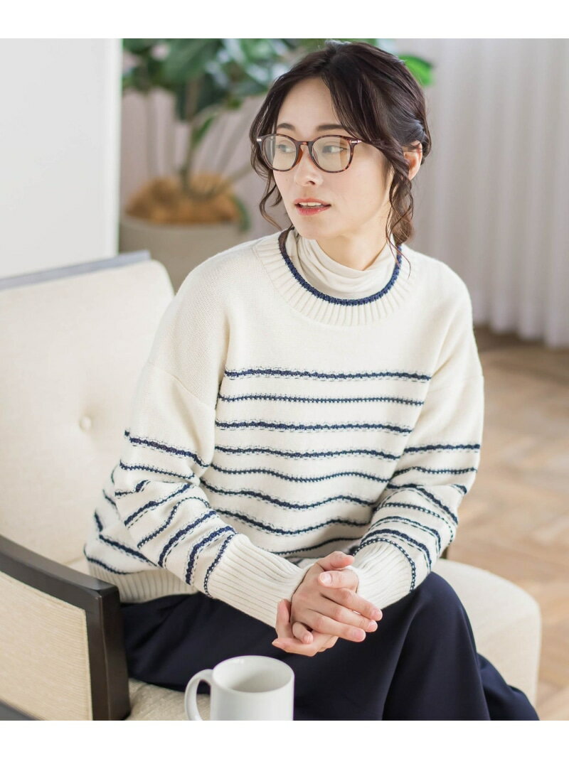 Rakuten - 【SALE／40%OFF】ボーダーニットプルオーバー≪手洗い可能≫ LAUTREAMONT ロートレアモン トップス ニット ホワイト ネイビー【RBA_E】【送料無料】[Rakuten Fashion]
