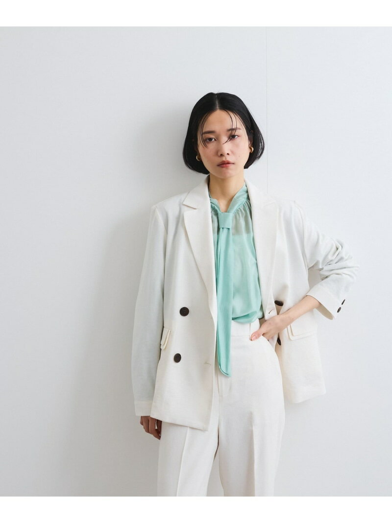 Rakuten - 【SALE／50%OFF】エイジングドビークロスWジャケット≪セットアップ対応/手洗い可能≫ ketty ケティ ジャケット・アウター テーラードジャケット・ブレザー ホワイト ブラウン【RBA_E】【送料無料】[Rakuten Fashion]