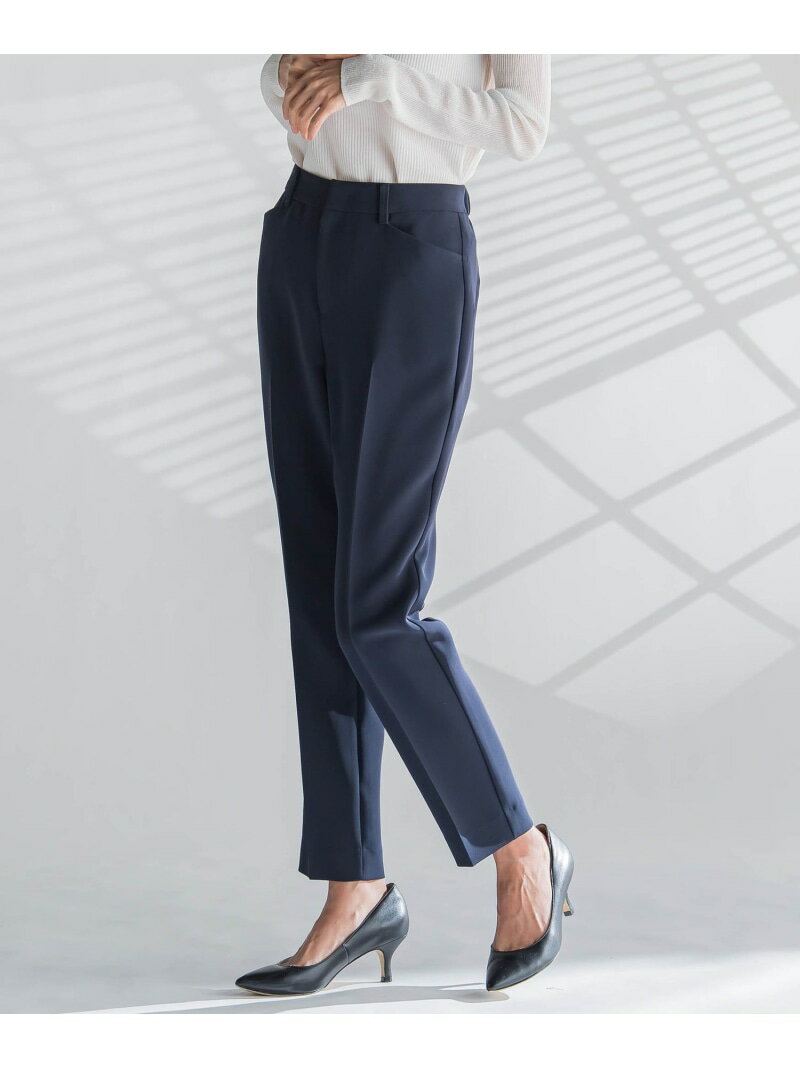 Rakuten - 【SALE／50%OFF】【大きいサイズ】ダブルクロステーパードパンツ≪洗濯機で洗える≫ la.f... ラ・エフ パンツ その他のパンツ ネイビー ベージュ【RBA_E】【送料無料】[Rakuten Fashion]