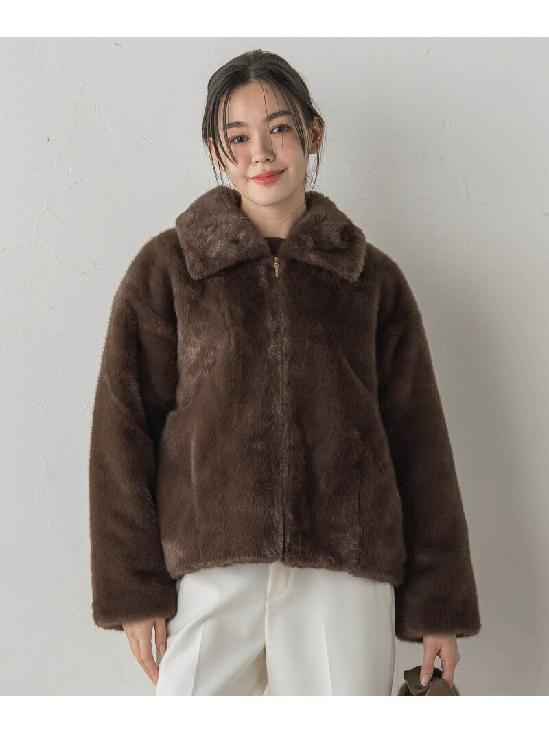 Rakuten - 【SALE／40%OFF】【WEB限定】フェイクファーコート Droite lautreamont ドロワット・ロートレアモン ジャケット・アウター その他のジャケット・アウター ブラウン ホワイト【RBA_E】【送料無料】[Rakuten Fashion]